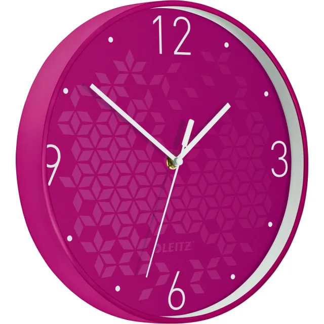 Leitz WOW Stille Wandklok Mordern - Roze
