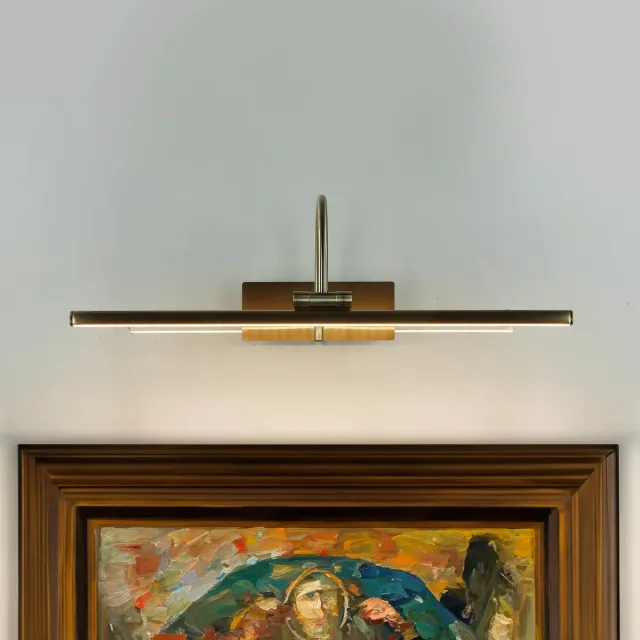 Licht Erlebnisse Licht-Erlebnisse - Gwendi - LED - Wandlamp - 3000K - 420lm - van - metaal aluminium - in - Rommelig antiek - Wandlamp