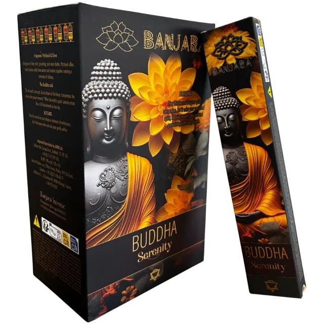 Banjara wierook - buddha sereniteit - patchouli - wierook - geurstokjes - doos 12 stuks