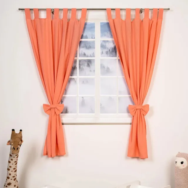 Alavya Home Gordijnen met Lusjes 100x150 cm Roze - 2 Stuks set biologisch Katoen Rosa