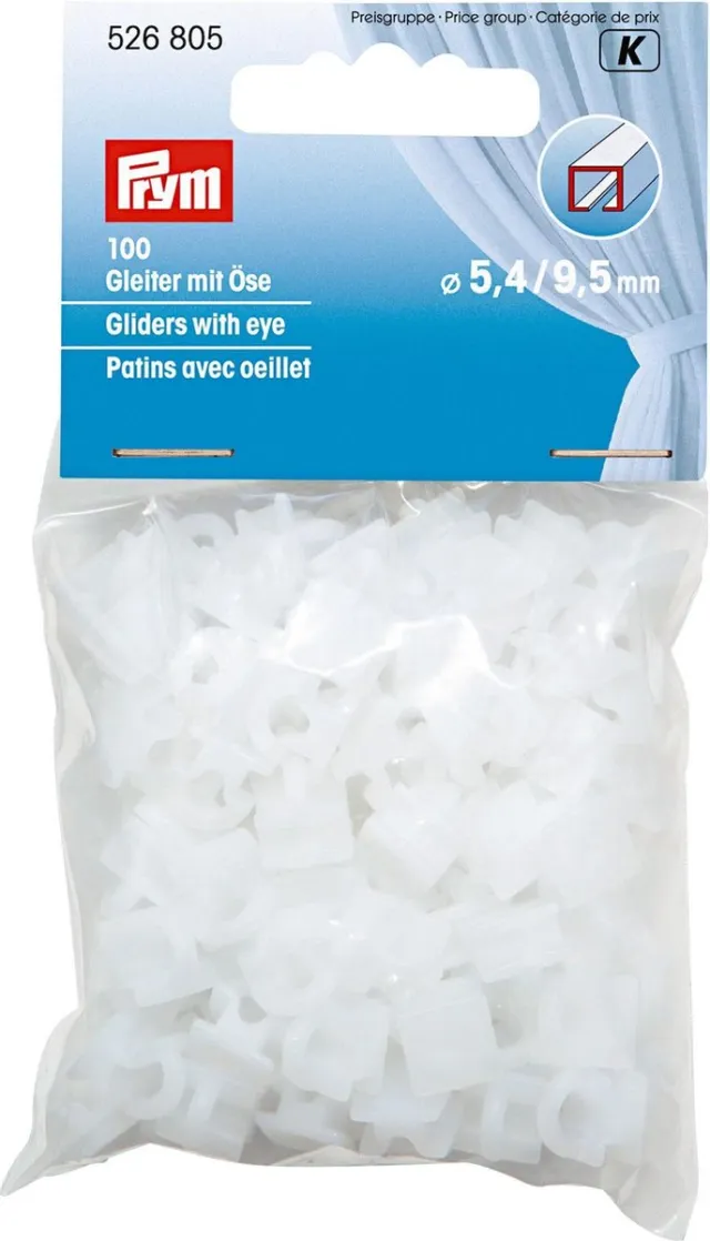 Prym Glijders met oog - 5,4/9,5mm - 100 stuks Uni
