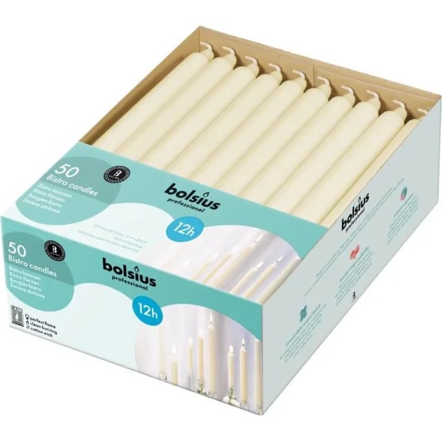 Bolsius Dinerkaars - 290/22 mm - 50 stuks - Ivoor