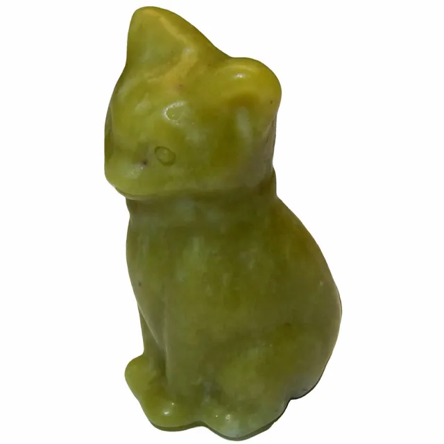 Shanna's Gems and more Steenkristal Miniatuur Poes Serpentijn groen