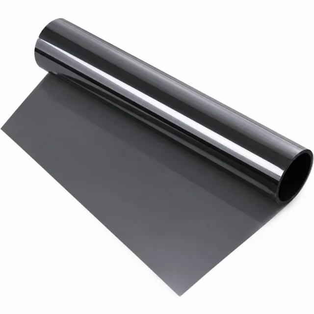 Bobypet Isolerende Raamfolie Anti-inkijk - Zonwerende Glasfolie met Spiegeleffect - Statische Raamfolie Zonder Lijm voor Thuis en Kantoor - Inclusief Rakel en Mesje - 93% UV-bescherming - 30*200cm - zwart