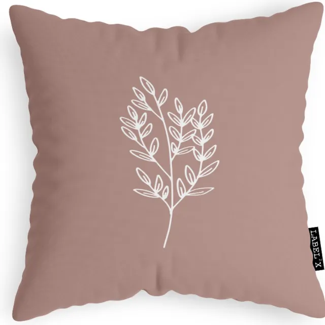 Label2X Sierkussen - Flower Pink - Multicolor - 40 Cm X 40 Cm black