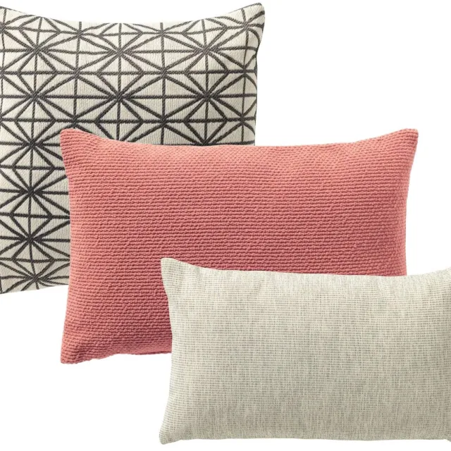Dutch Decor KUSSENSET - 3-delig - Modern Blush - 45x45 cm, 40x60 cm, 30x50 cm - inclusief binnenkussens - antraciet, roze, grijs - Met Ritssluiting – Decoratie set sierussens - Comfortabele kussentjes voor op de Bank