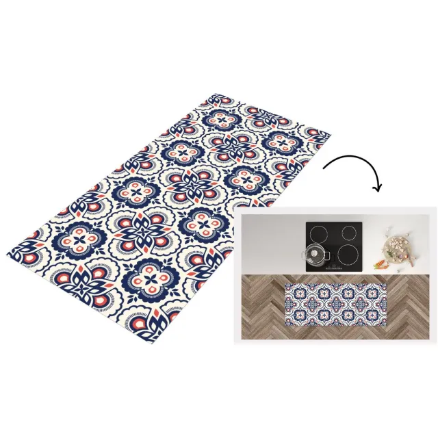 KitchenYeah Keukenloper - Keukenmat vinyl Bloemen - Retro - Design - Keukenmatten loper - Keuken vloerkleed tapijt, foto 2