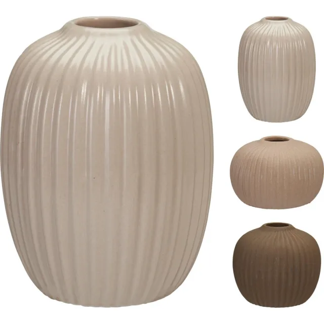Home & Styling Vaas - Set van 3 stuks - Beige/Bruin