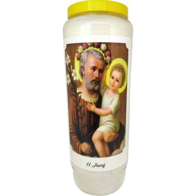 noveenkaars Heilige Jozef - Noveenkaars - 9 dagen brander (5 stuks) Wit