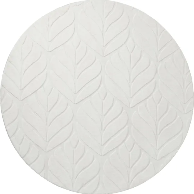 Beliani MITCHELL - Vloerkleed - Off-white - ø 160 cm - Kunstbont Wit