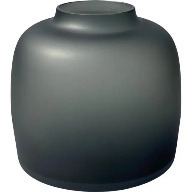 Vase The World Bartica Satin Grey - vaas - Ø21cm x H19cm cm Grijs
