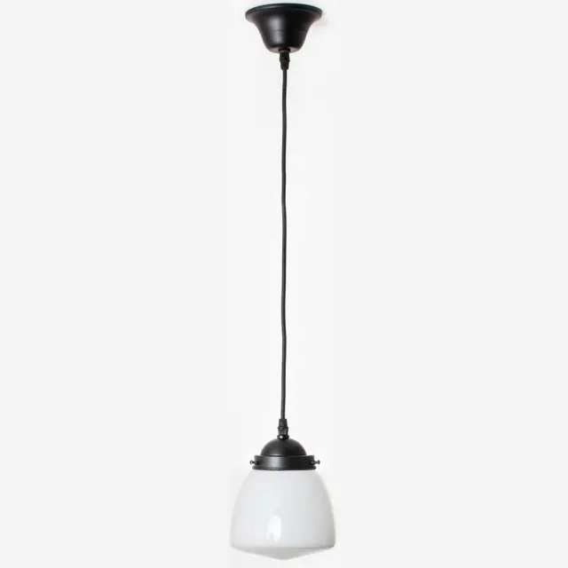 Coloured by Art Hanglamp aan snoer Schoolbol Small Moonlight - Art Deco Trade Zwart