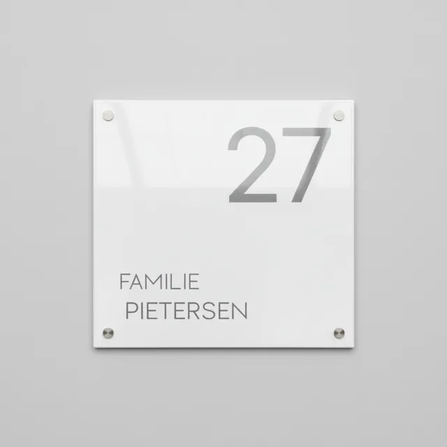 Nevolis Gepersonaliseerde Huisnummer Tegel met Familienaam – Moderne Keramische Tegel 15 × 15 cm | Custom Adresbord voor Woning Multi Color