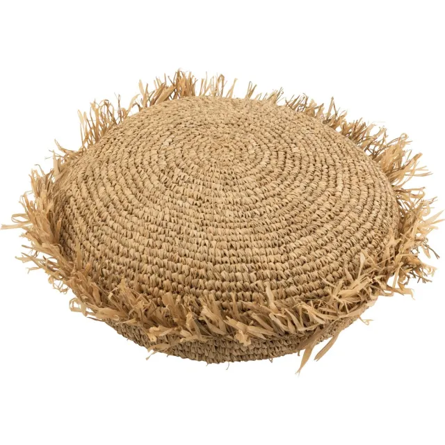 J-Line kussen Rond - jute - naturel