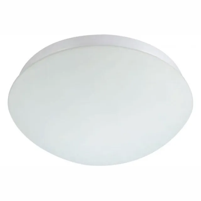 BES LED LED Plafondlamp met Bewegingssensor - 360° Sensor - E27 Fitting - Opbouw - Ovaal - Mat Wit - Glas