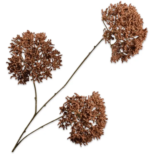 Silk-ka Kunstbloem-Zijden Bloem-Kunsttak Trachelium Bruin 85 cm