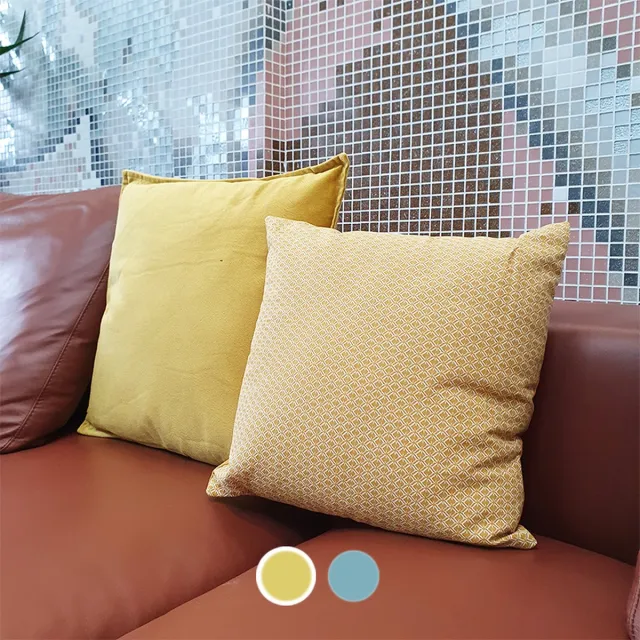 Silumen Vierkante decoratieve kussen geometrische patronen 38x38 cm - Overig - Geel - Jaune - SILUMEN