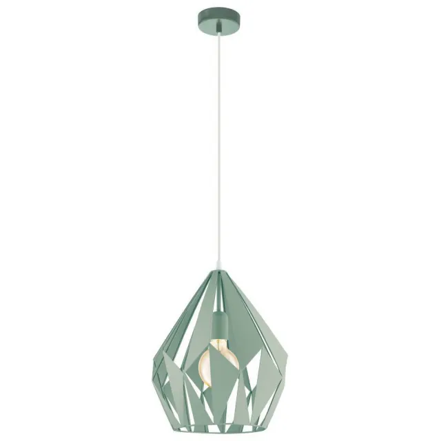 EGLO Carlton-P Hanglamp - Ø31 cm - E27 - Groen Pastel Groen;