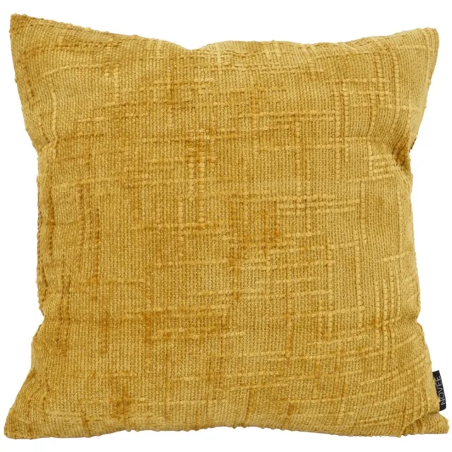 NOVÉE Sierkussen Chenille Stripe Geel | 45 x 45 cm | Polyester