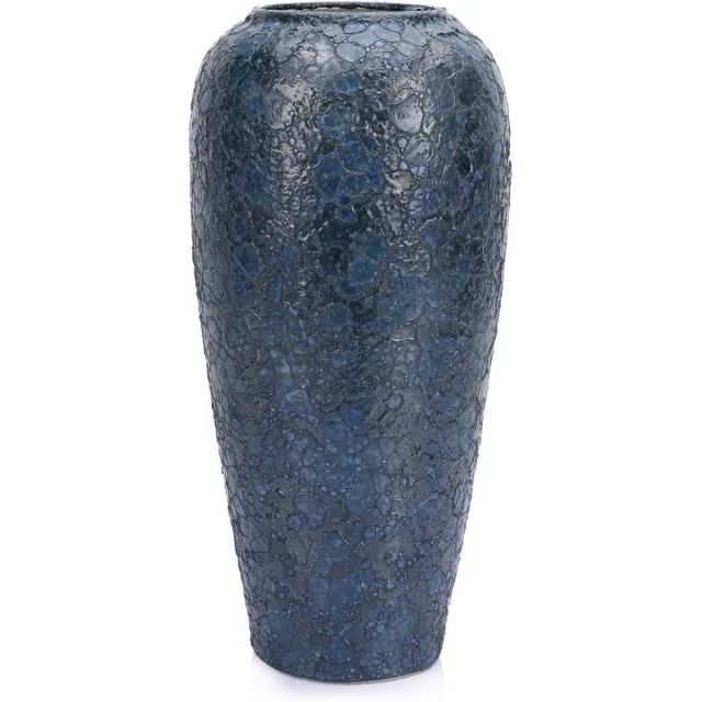 Sello! decoratieve vaas – droogbloemen – keramiek – 33cm hoog – blauw