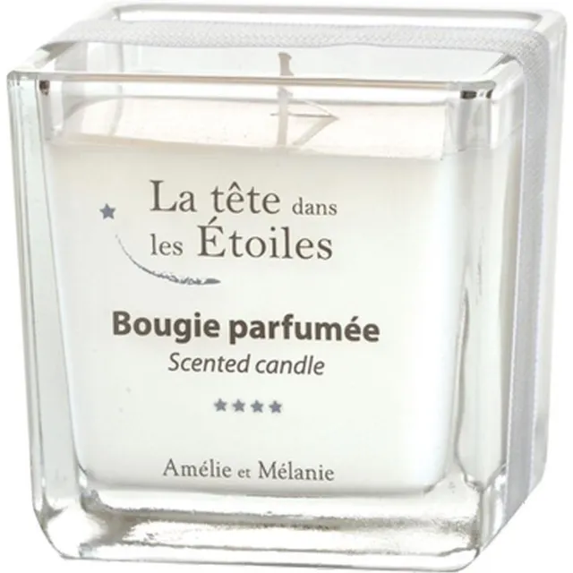 Amélie & Mélanie Améle & Mélanie - geurkaars La tête dans les étoiles wit