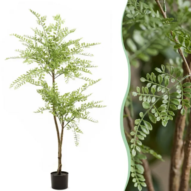Green Boutiq kunstplant - Sophora tree - Honingboom - 140cm Bruin