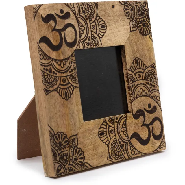 Ancient Wisdom Fotolijst Mandala Mangohout zwart - 10 x 15 cm