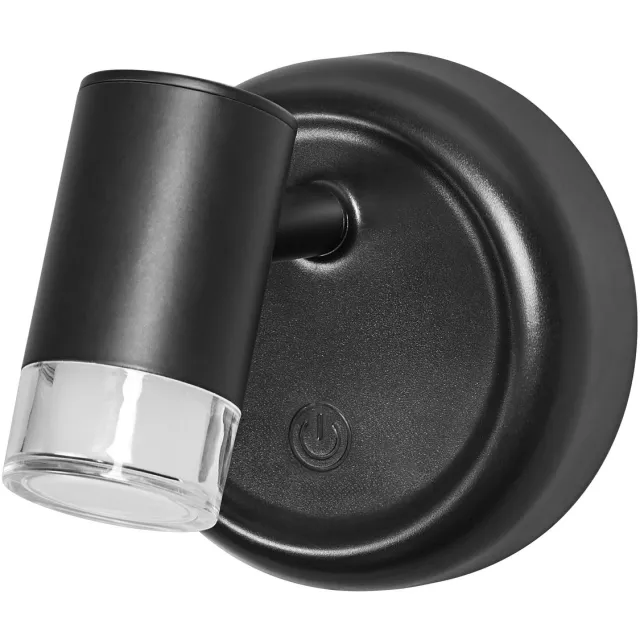 Osram Nightlux LED-lamp Cilinder zwart, 3000 K, met batterij en touch-dimmer, magnetisch, ideaal voor plankverlichting of als nachtlampje