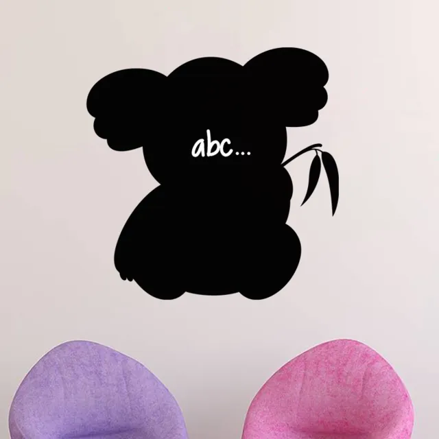 Ambiance Sticker Schoolbordsticker - uitwisbare zelfklevende muurstickers - COALA SILHOUETTE - 55x55cm Multi color