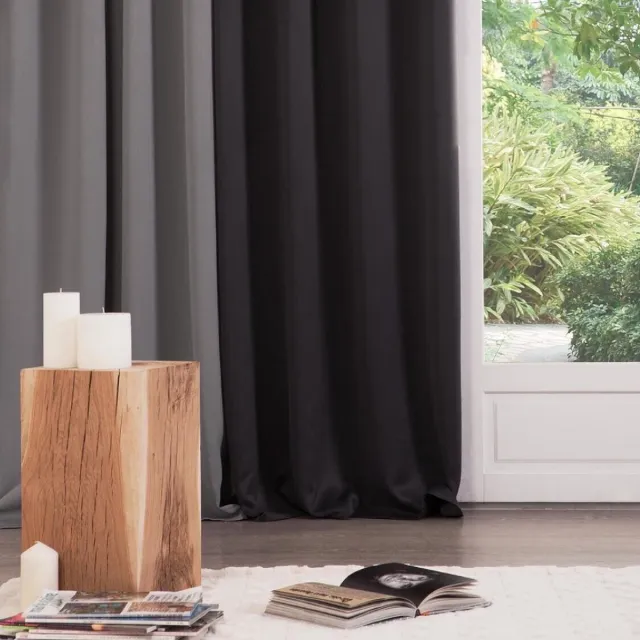 Atmosphera Créateur d'intérieur® Atmosphera - Gordijn - 260x140 - Zwart