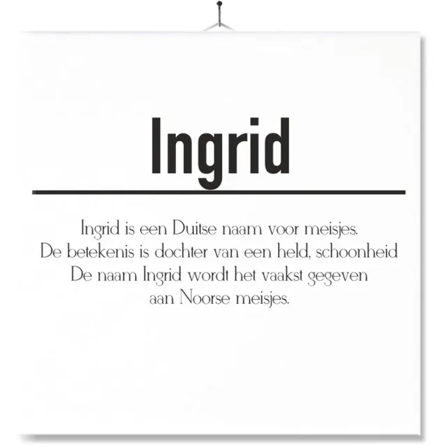 MC Living Tegel Met Opdruk | Betekenis | Kado | Cadeau | Met Naam - Ingrid Multi-Color