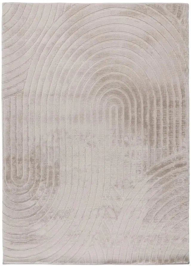Dutch XXL Japandi Vloerkleed | Tapijt | Comfort | Bogen | Licht Taupe | 80x150 cm