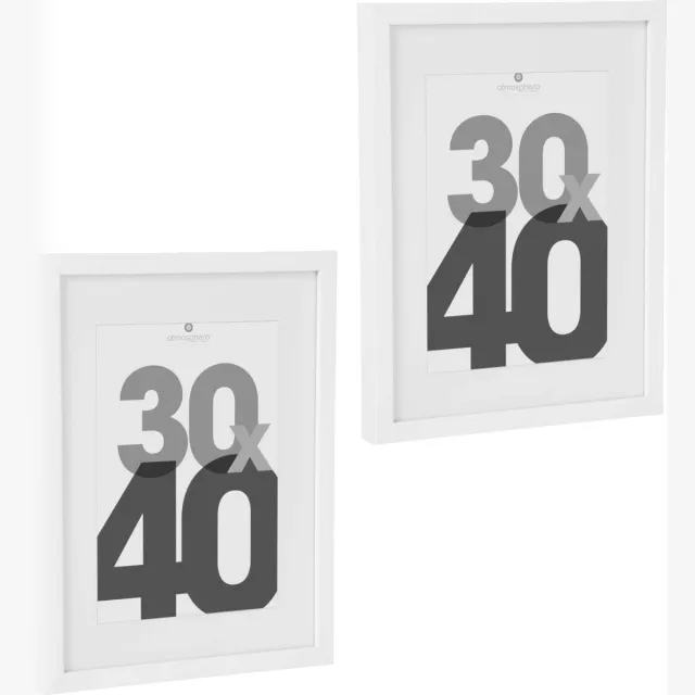 5Five® Atmosphera fotolijstje voor een foto van 30 x 40 cm - 2x - wit - foto frame Eva - modern/strak ontwerp