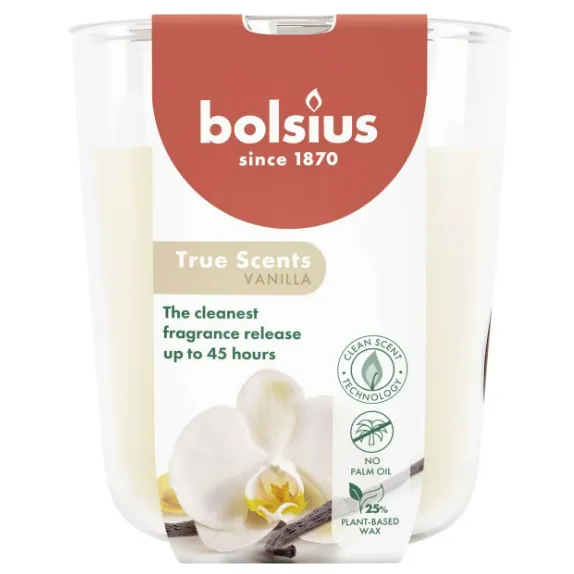 Bolsius True Scents Vanilla Geurkaars Parelmoer