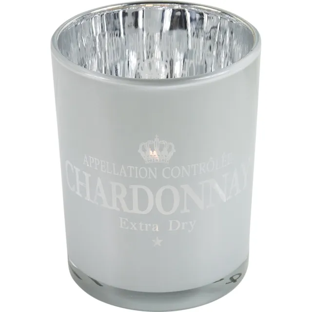 Mars & More Windlicht wijn chardonnay - theelichthouder - wit glas
