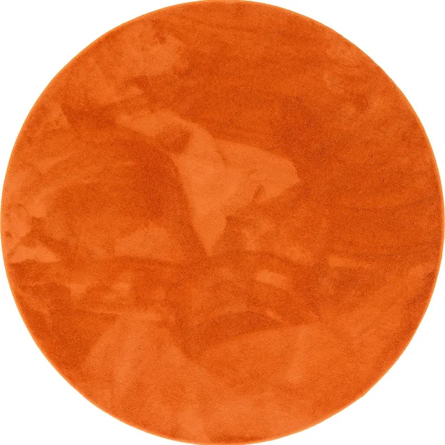Snapstyle Luxe Superzacht Hoogpolig Langpolig Vloerkleed Deluxe Rond Oranje