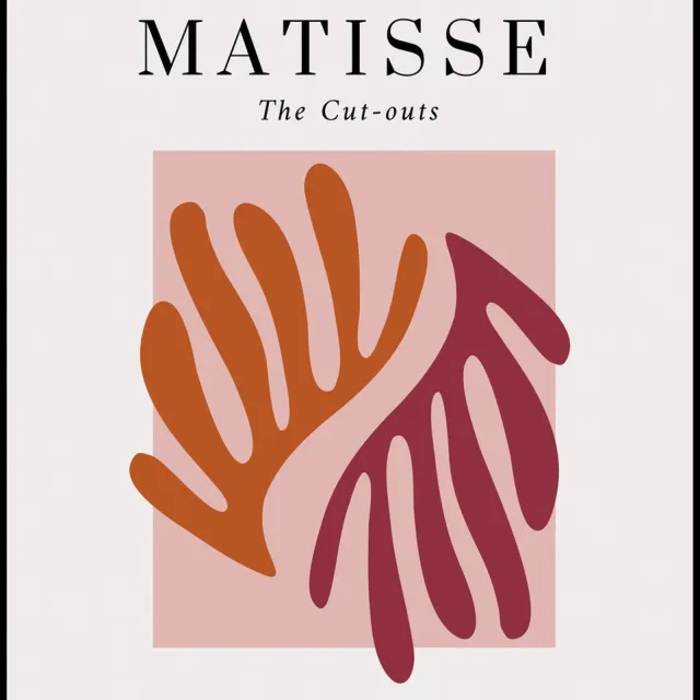Esque Poster Henri Matisse - Cut-outs - Oranje - Roze - Art Print - 50x40 cm Oranje, Roze