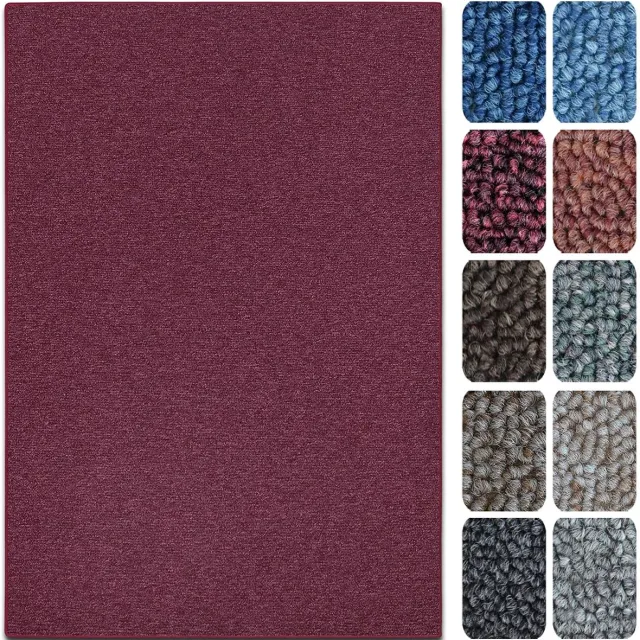Floordirekt Tapit London - Vlakke Lussenpool - Op - Modern & Easy Care - Wijnrood - 200 x 400 cm