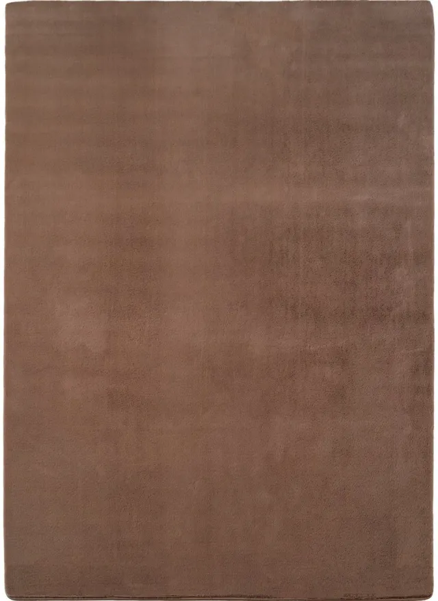 Muratap JOY Effen Soft Rond Vloerkleed – 100% Polyester – Anti-Slip - Bruin- 200 CM Ø Caramel