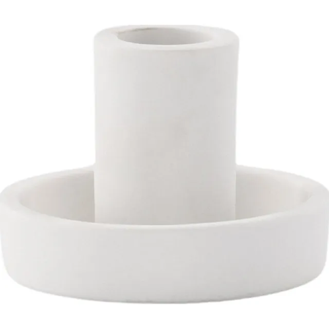 Nest of Nora Set van 2 - Nest of Nora Kaarsenhouders - 11x6 CM - Wit