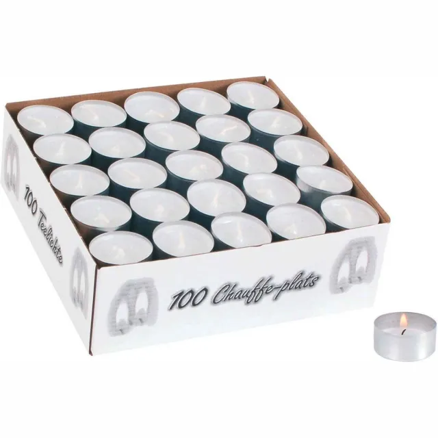Wenzel Kerzen 100 Waxinelichtjes - 5 branduren - Kaars - Kaarsjes - Waxinelicht - theelichten - Woonaccessoire - Woonaccessoires - Luxe - Sfeer - Christmas - Decoratief - Deco - Interieur - Landelijk - Industrieel - Chique - Sfeervol - Plateau - Kerstmis Decoratie geel