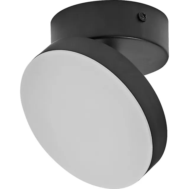 LEDVANCE Decor Spot Moon Lamp zwart, 1 verstelbare lampkop, 5.5 W, 280 lm, 3000 K, metalen behuizing, functioneel en minimalistisch ontwerp, eenvoudige montage, LED niet vervangbaar