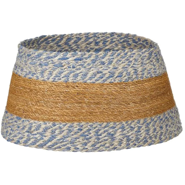 House of Seasons Kerstboomrok - H26 x Ø50 cm - Zeegras - Blauw