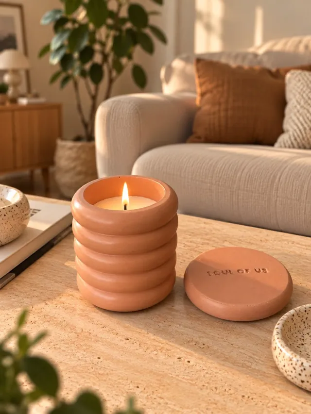 Soul Of Us Christmas Tree Scented Terracotta Handmade Soy Candle - Soul Of Us | Vegan | IFRA certificated | 30 hours burning time| Candle | Home Decor | Rituals Candle | Interior Rituals Perfume| Woondecoratie | Vegan | Cadaeu Idee | Christmas Gift
