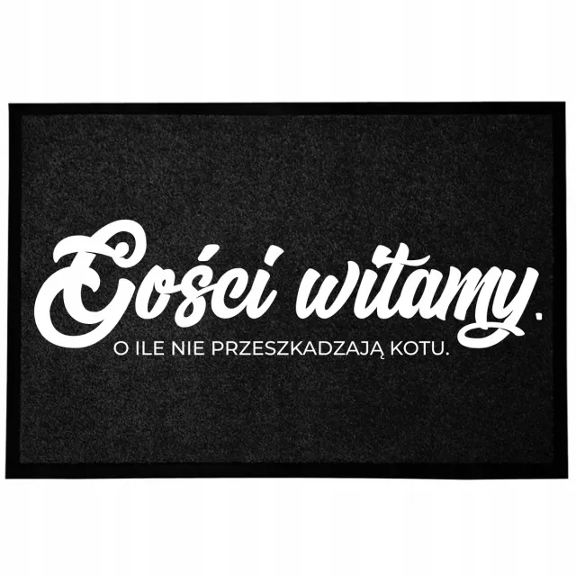 TabPrint Merkloze Deurmat 40x60cm Zwart - Antislip & Grappige Opdruk