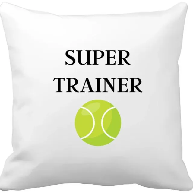 Akyol super trainer Kussen hoes - Sport - coach - tennisbal - trainer - geschenk - verjaardag - love gift - 40 bij 40 cm Multicolor