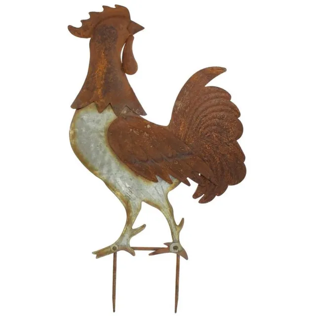 Home&Garden Gazonsteker tuinsteker haan 37x51 cm Roest bruin