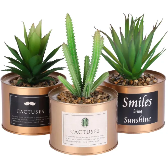 Unyqoos ® Stijlvolle Set van 3 Moderne Kunstplanten in Decoratieve Potten voor Elk Interieur groen