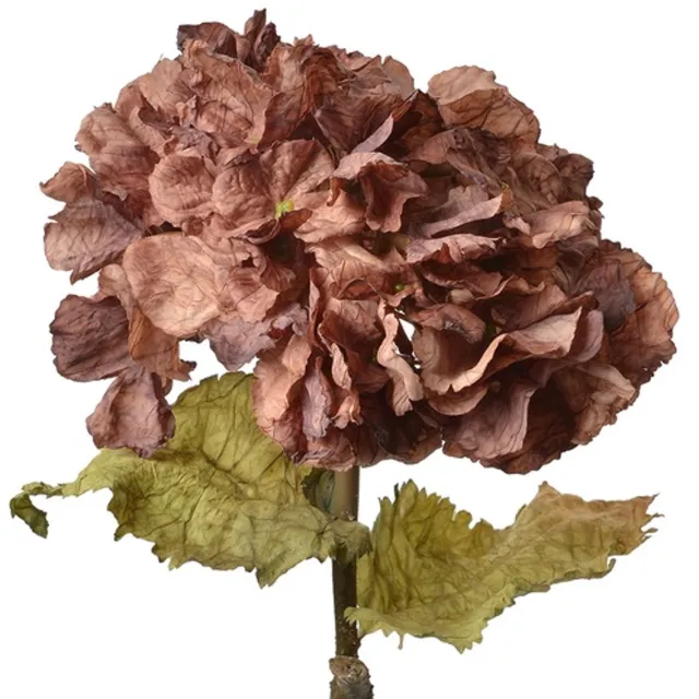Clayre & Eef Kunstbloem Hortensia 55 cm Paars Kunststof
