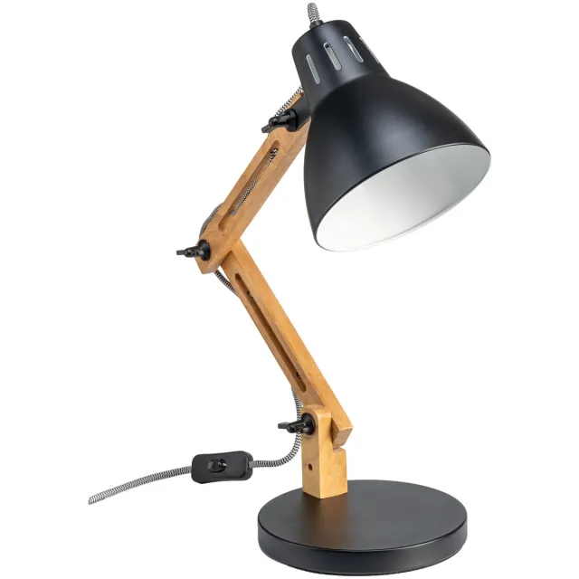 Luxus Europe Bureaulamp Robbie Zwart - Leeslamp - Bureauverlichting voor Thuis en Kantoor